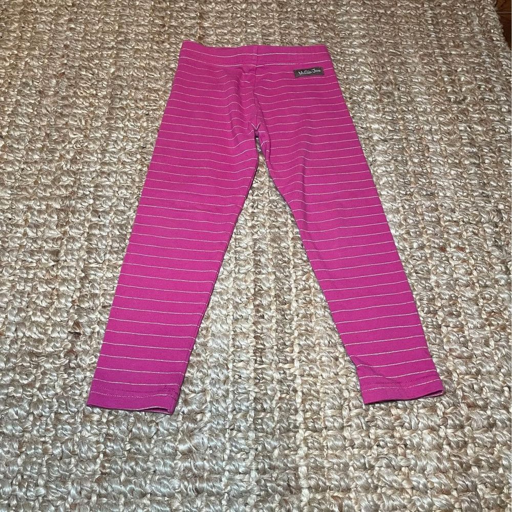 size 4 Matilda Jane Leggings with Gold Metallic Stripes